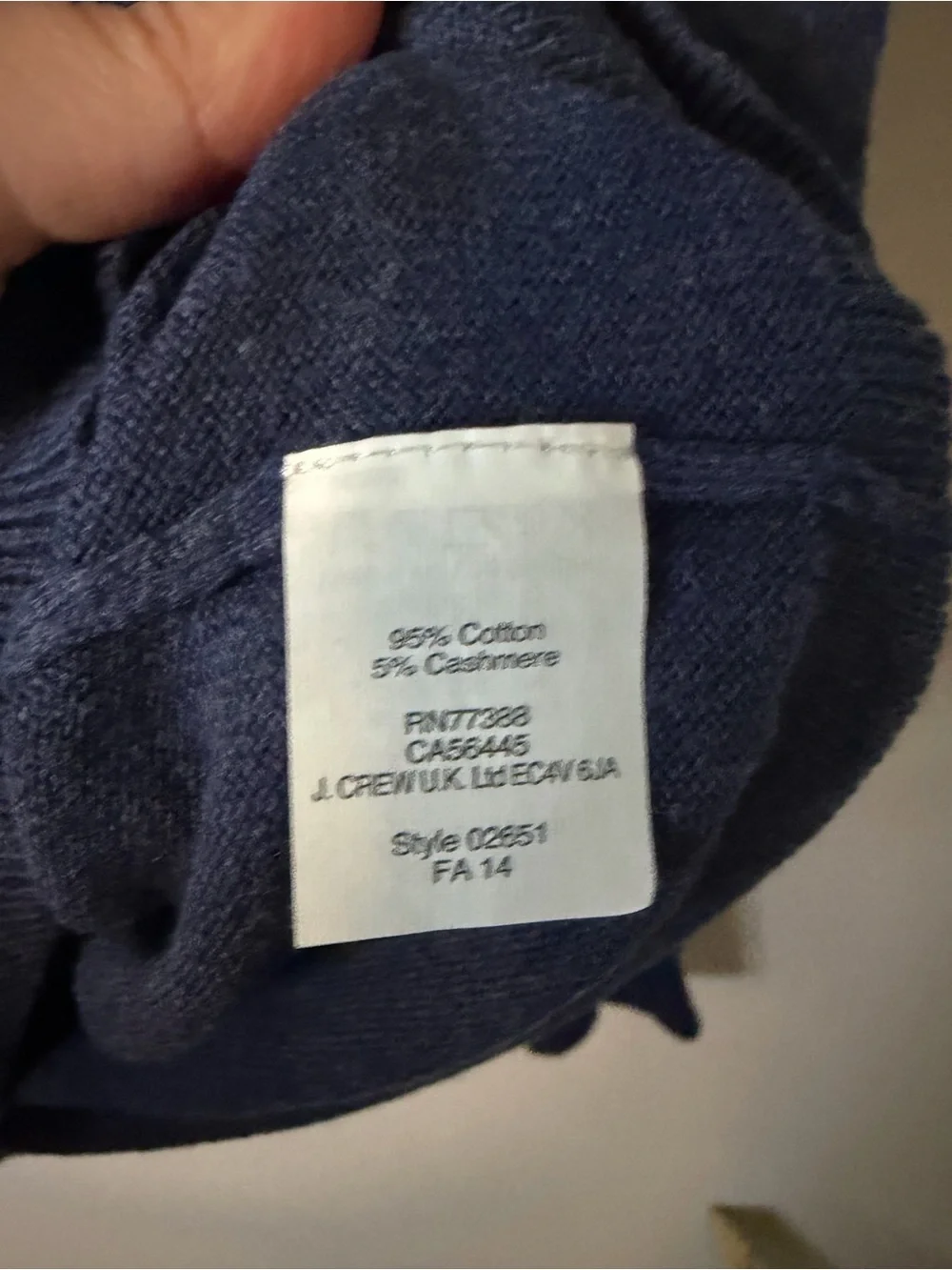 J. Crew Men's Two-Tone Blue Crewneck Sweater